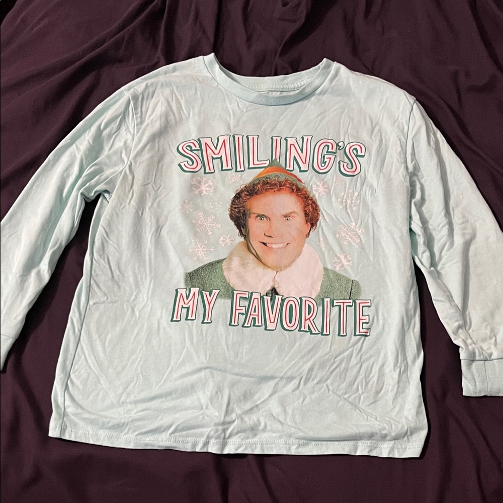 “Smiling’s My Favorite” Buddy The Elf Long Sleeve Shirt